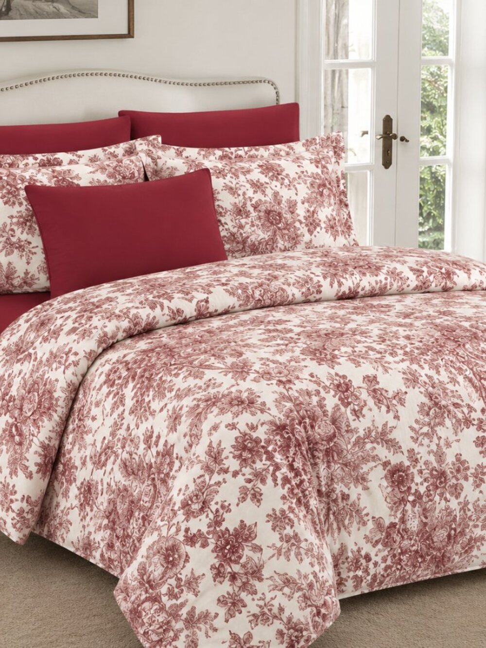 💗. #67.  Home Collection King Size Floral Sheet Set Super Soft Luxury Bedding